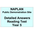 NAPLAN Demo Answers Reading Year 5